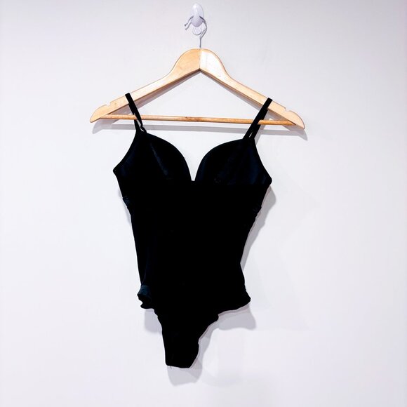 SIMONS Black Bodysuit | Minimalist Stretch Streetwear Essential | Small * - Picture 6 of 7